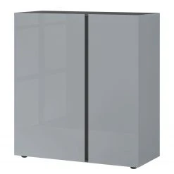 Germania Kommode Mesa I - Glas - Silbergrau / Graphit