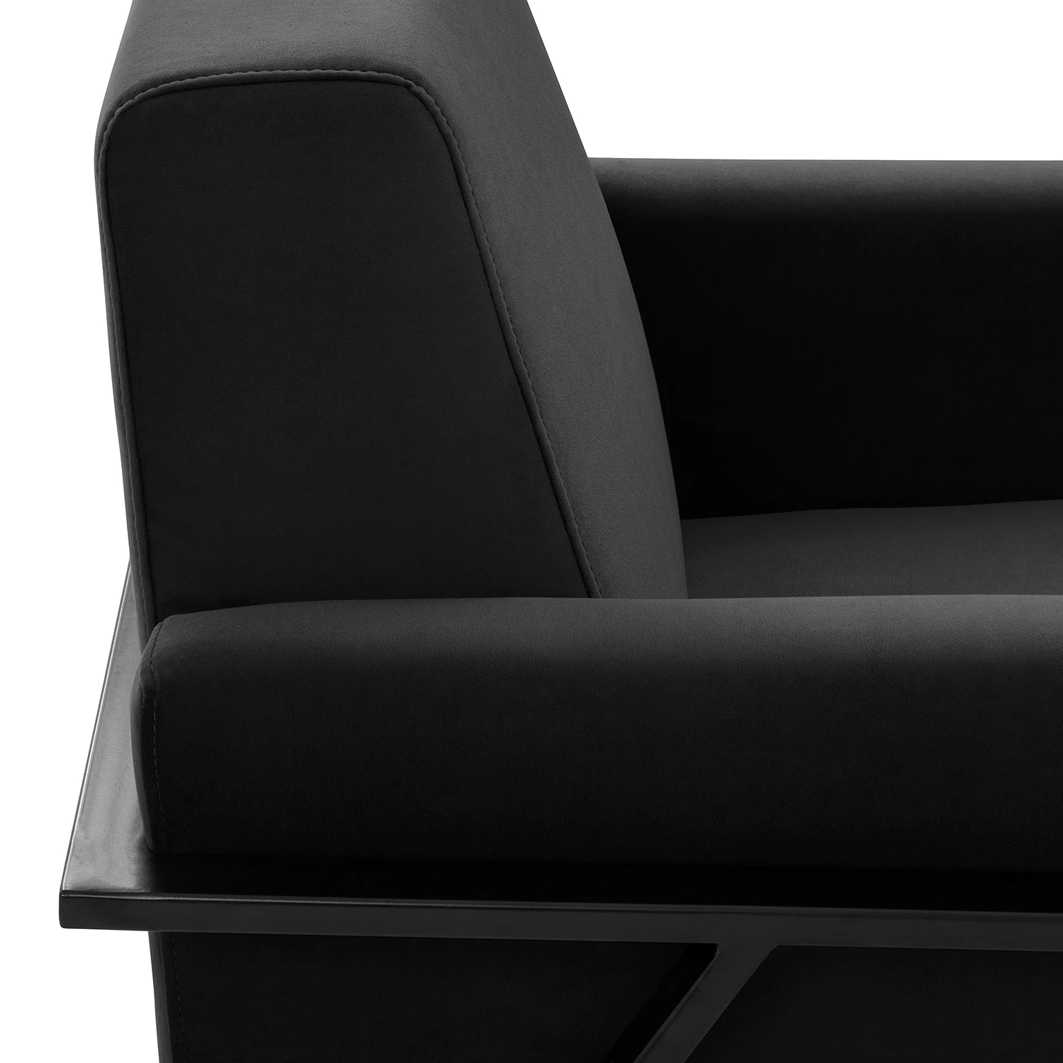 Norrwood Sessel Hanko I - Samt Ravi: Schwarz 6 Norrwood Sessel Hanko I - Samt Ravi: Schwarz – Bild 6