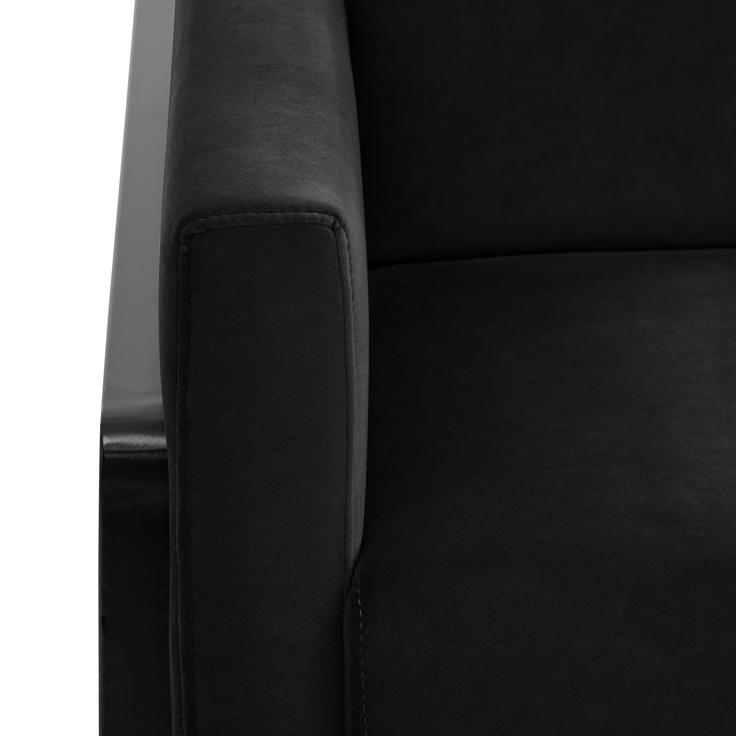 Norrwood Sessel Hanko I - Samt Ravi: Schwarz 7 Norrwood Sessel Hanko I - Samt Ravi: Schwarz – Bild 7