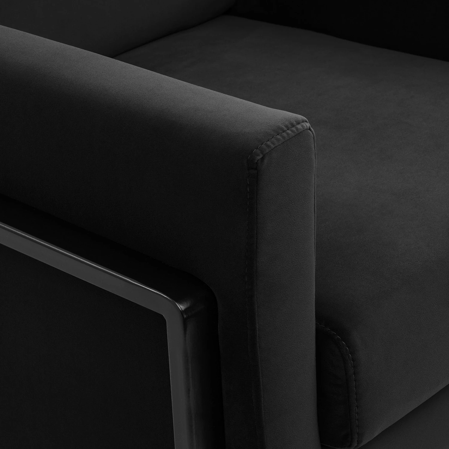 Norrwood Sessel Hanko I - Samt Ravi: Schwarz 8 Norrwood Sessel Hanko I - Samt Ravi: Schwarz – Bild 8