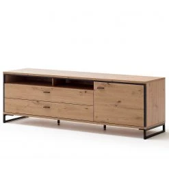 Loftscape TV-Lowboard Buena - Balkeneiche Dekor / Anthrazit -Wohnzimmermöbel boutique en ligne 1000207345 200317 14281000014 DETAILS P000000001000207345