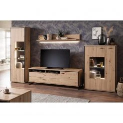 Loftscape Standvitrine Buena - Balkeneiche Dekor / Anthrazit -Wohnzimmermöbel boutique en ligne 1000207354 200317 14284600058 MOOD DETAILS P000000001000207354 mood