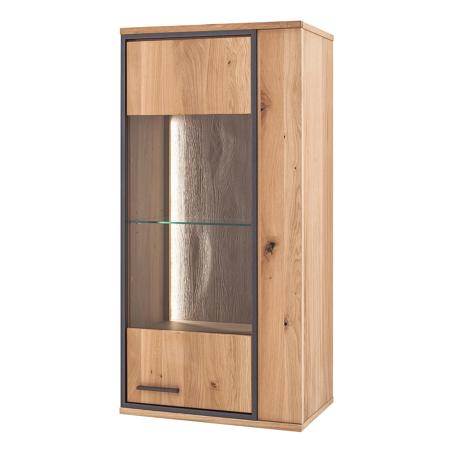 Naturoo Wohnwand Doora II (4-teilig) - Asteiche teilmassiv - Asteiche Bianco / Graphit 6 Naturoo Wohnwand Doora II (4-teilig) - Asteiche teilmassiv - Asteiche Bianco / Graphit – Bild 6