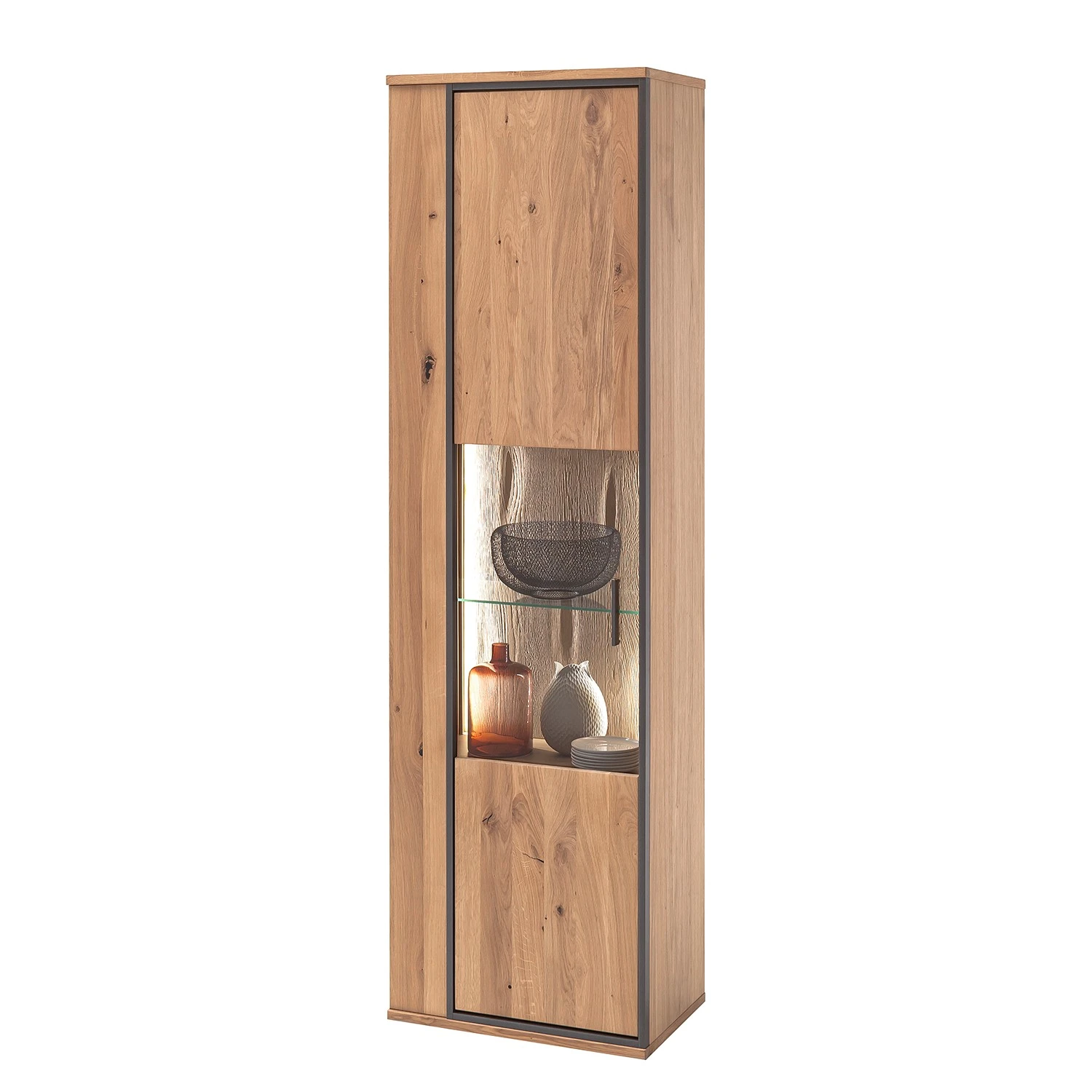 Naturoo Wohnwand Doora II (4-teilig) - Asteiche teilmassiv - Asteiche Bianco / Graphit 13 Naturoo Wohnwand Doora II (4-teilig) - Asteiche teilmassiv - Asteiche Bianco / Graphit – Bild 13