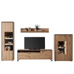 Loftscape Wohnwand Buena III (4-teilig) - Balkeneiche Dekor / Anthrazit -Wohnzimmermöbel boutique en ligne 1000207682 200305 06214800087 DETAILS P000000001000207682