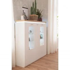 Loftscape Highboard Mundai - Inkl. Beleuchtung - Weiß / Eiche Wotan Dekor -Wohnzimmermöbel boutique en ligne 1000209049 200402 14342700030 MOOD DETAILS P000000001000209049 mood