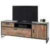 Red Living TV-Lowboard Hixson I - Eiche Barrique Dekor / Schwarz