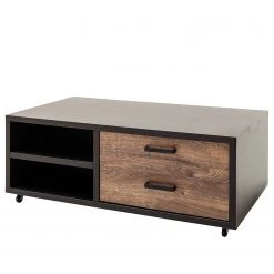 Red Living Couchtisch Hixson - Eiche Barrique Dekor / Schwarz