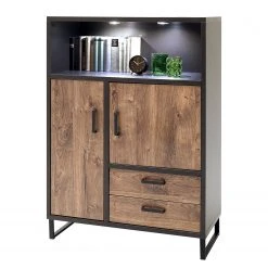 Red Living Highboard Hixson - Eiche Barrique Dekor / Schwarz 5 Red Living Highboard Hixson - Eiche Barrique Dekor / Schwarz -Wohnzimmermöbel boutique en ligne 1000209071 200402 14351700086 DETAILS P000000001000209071
