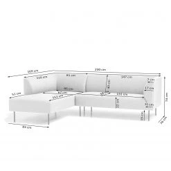 Fredriks Ecksofa Kolkki - Webstoff - Hellgrau - Longchair davorstehend links -Wohnzimmermöbel boutique en ligne 1000209171 200415 12032300251 SKETCH DETAILS P000000001000209171 sketch