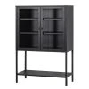 Loftscape Highboard Cowee II - Glas / Metall - Schwarz