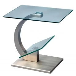 Loftscape Beistelltisch Semer II - Glas / Metall - Silber