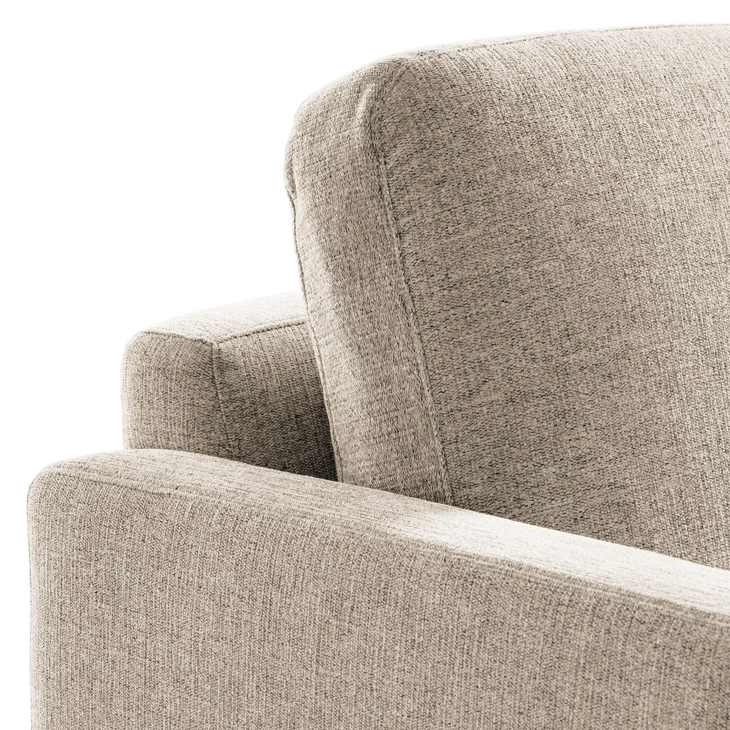 Fredriks Ecksofa Bellaire - Mischgewebe - Hellbeige - Ottomane davorstehend rechts - Schwarz 12 Fredriks Ecksofa Bellaire - Mischgewebe - Hellbeige - Ottomane davorstehend rechts - Schwarz – Bild 12