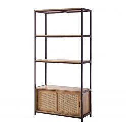 Ars manufacti Regal Vina - Mango massiv / Metall - Mango / Schwarz