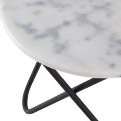 Studio Copenhagen Beistelltisch Menou I - Marmor / Metall - Marmor Weiß / Schwarz -Wohnzimmermöbel boutique en ligne 1000210780 211118 134036000057 DETAILS P000000001000210780