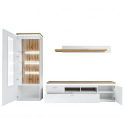 Loftscape Wohnwand Mundai I (3-teilig) - Inkl. Beleuchtung - Weiß / Eiche Wotan Dekor -Wohnzimmermöbel boutique en ligne 1000210795 200430 14331300041 DETAILS P000000001000210795