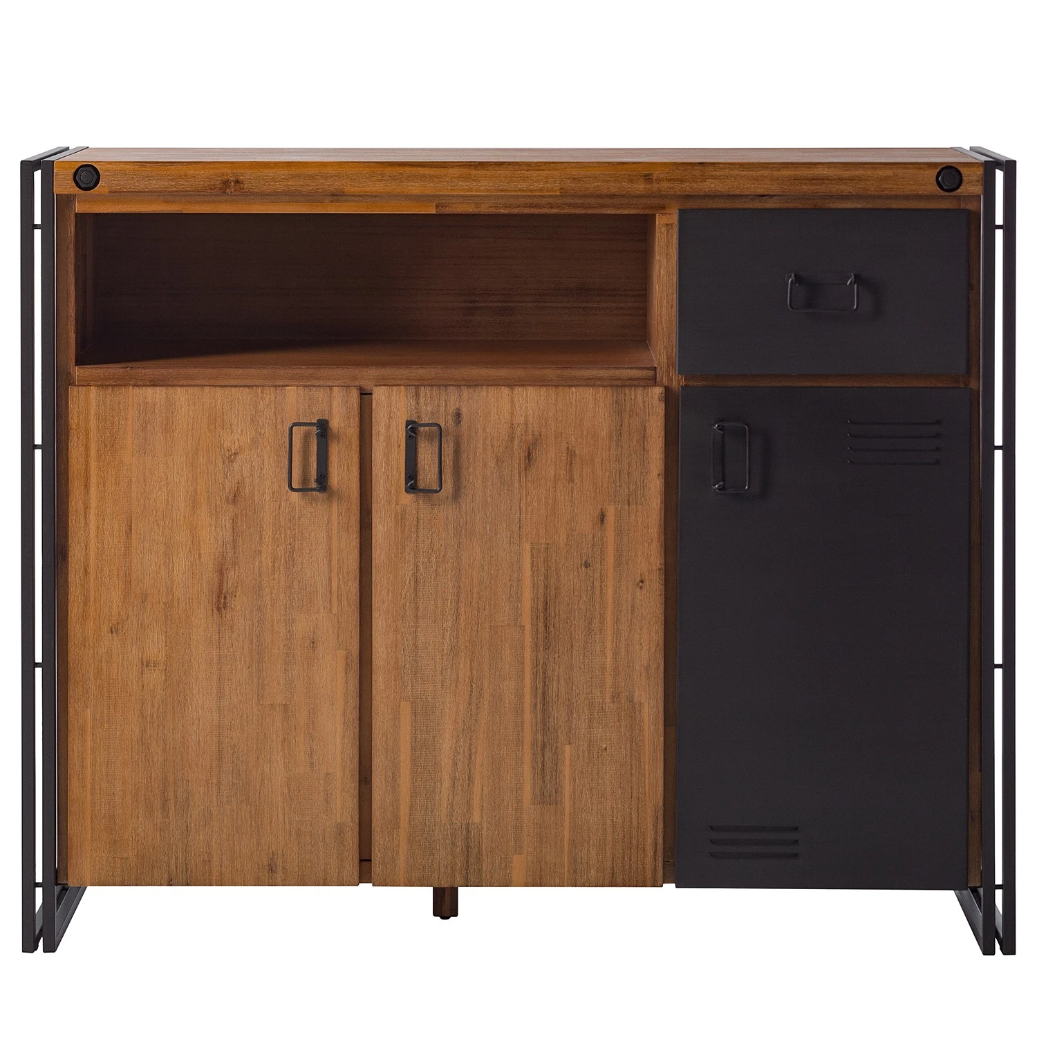 Ars manufacti Sideboard Manchester VII - Akazie massiv / Metall - Akazie / Anthrazit 4 Ars manufacti Sideboard Manchester VII - Akazie massiv / Metall - Akazie / Anthrazit – Bild 4