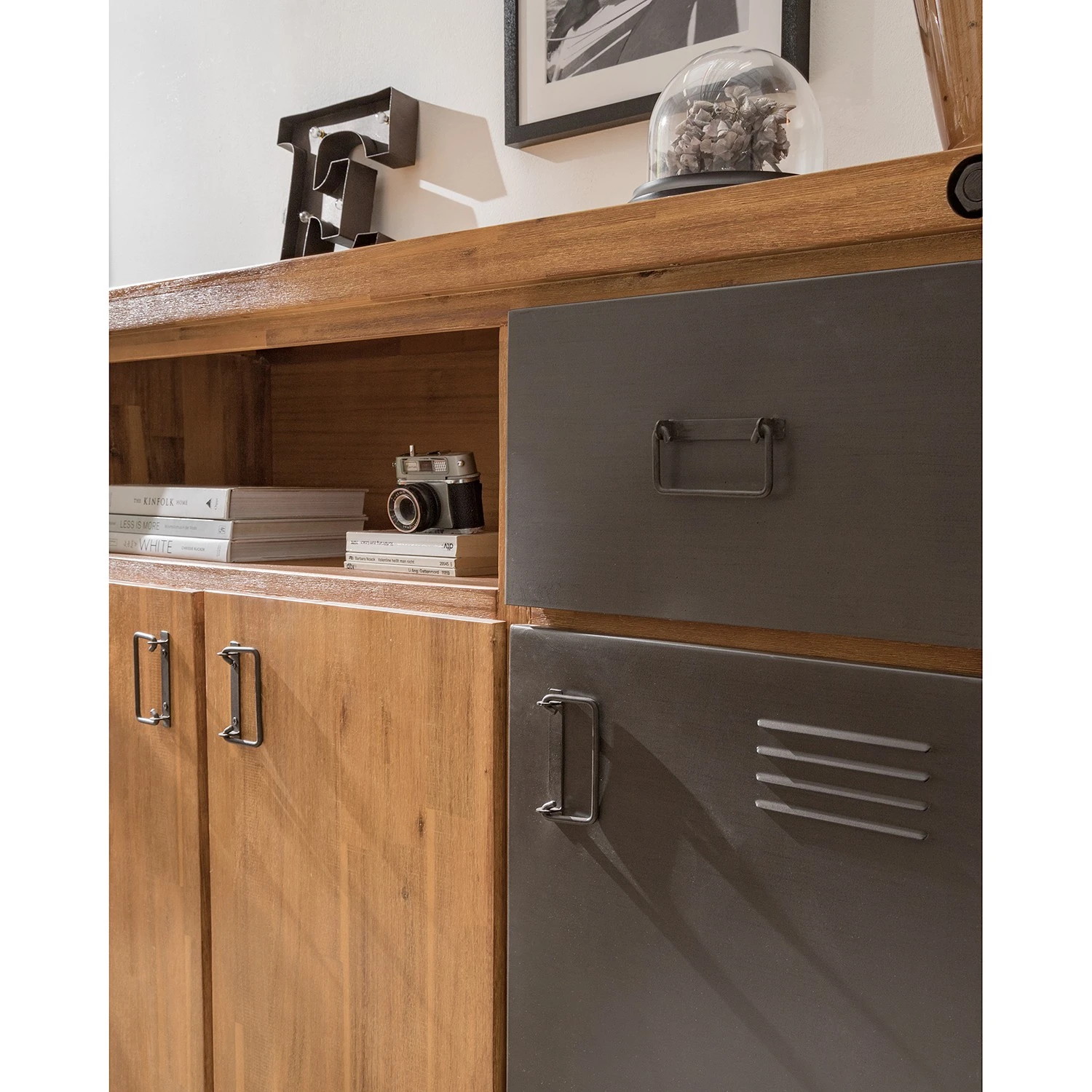 Ars manufacti Sideboard Manchester VII - Akazie massiv / Metall - Akazie / Anthrazit 14 Ars manufacti Sideboard Manchester VII - Akazie massiv / Metall - Akazie / Anthrazit – Bild 14