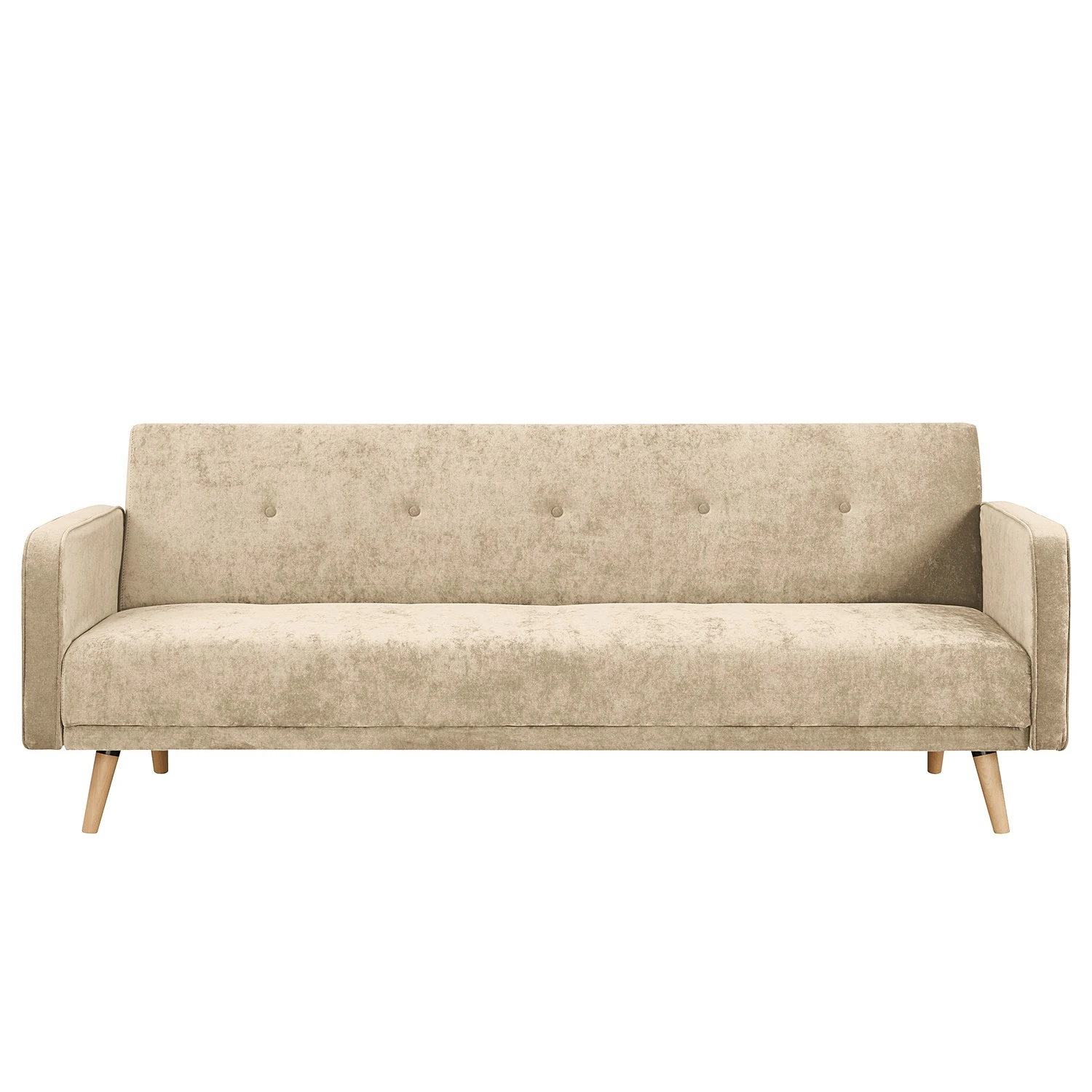 Jack & Alice Schlafsofa Daru - Samt - Samt Niks: Beige 3 Jack & Alice Schlafsofa Daru - Samt - Samt Niks: Beige – Bild 3