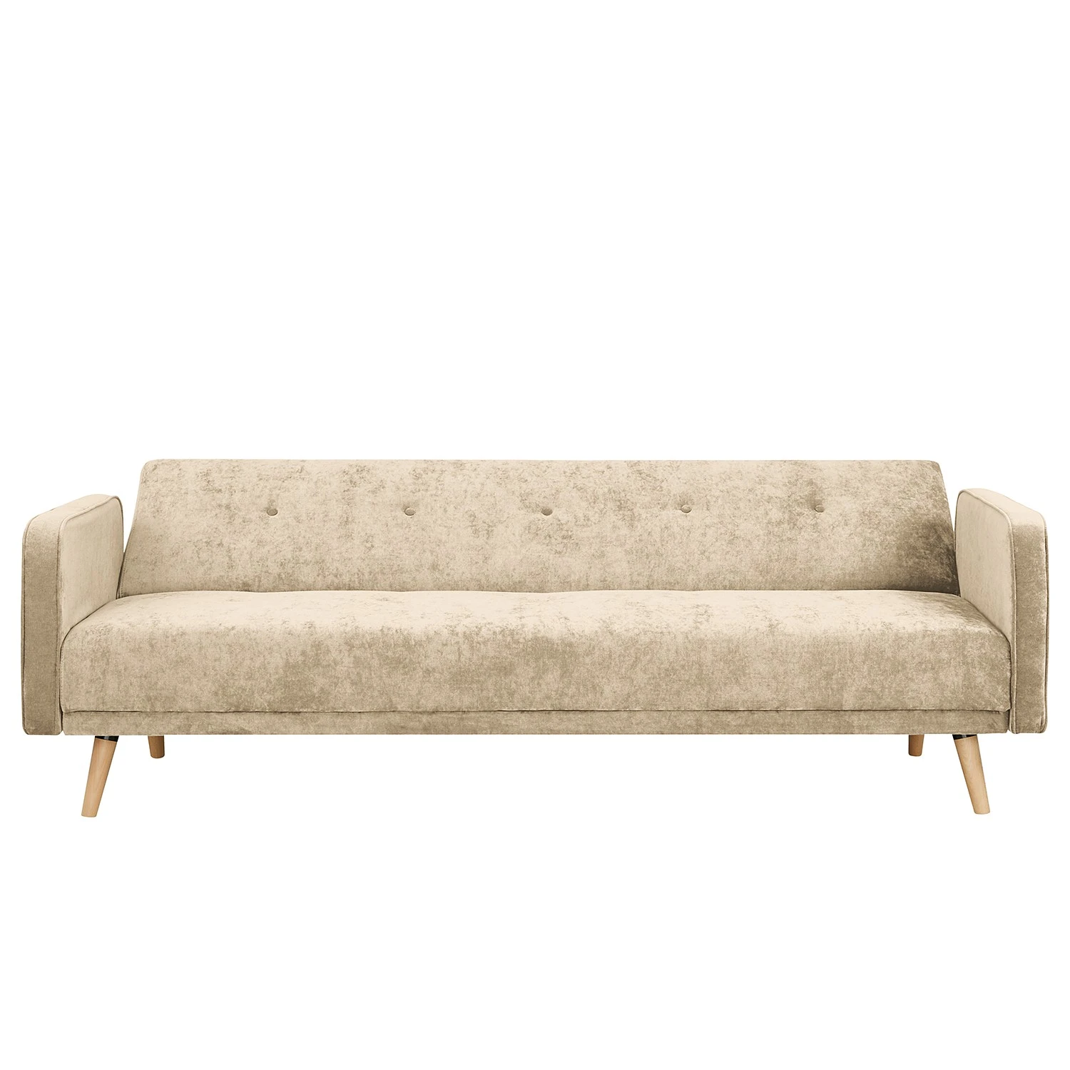 Jack & Alice Schlafsofa Daru - Samt - Samt Niks: Beige 4 Jack & Alice Schlafsofa Daru - Samt - Samt Niks: Beige – Bild 4