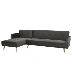 Jack & Alice Ecksofa Daru III - Samt - Grau