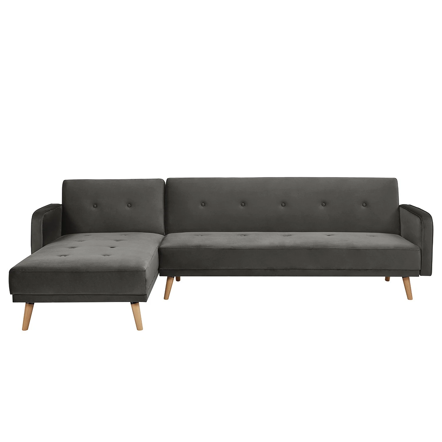 Jack & Alice Ecksofa Daru III - Samt - Grau 5 Jack & Alice Ecksofa Daru III - Samt - Grau – Bild 5
