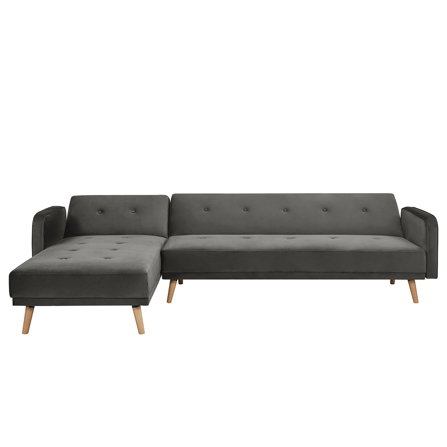 Jack & Alice Ecksofa Daru III - Samt - Grau 6 Jack & Alice Ecksofa Daru III - Samt - Grau – Bild 6