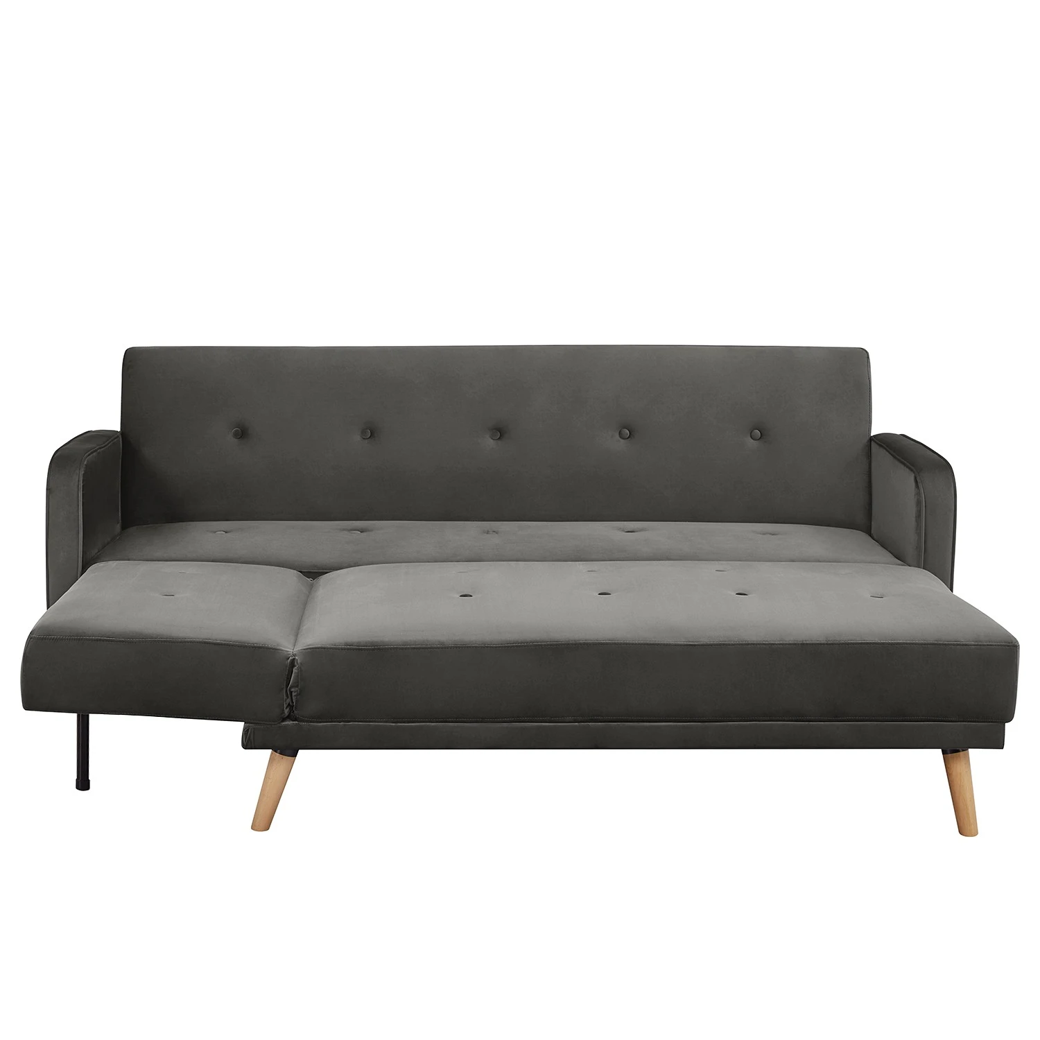 Jack & Alice Ecksofa Daru III - Samt - Grau 8 Jack & Alice Ecksofa Daru III - Samt - Grau – Bild 8
