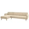 Jack & Alice Ecksofa Daru II - Samt - Beige