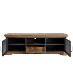 Ars manufacti TV-Lowboard Hunter II - Mango massiv / Metall - Mango / Blaugrau -Wohnzimmermöbel boutique en ligne 1000211062 210127 06293300002 DETAILS P000000001000211062