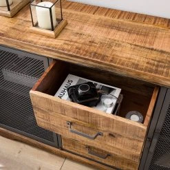 Ars manufacti Sideboard Hunter II - Mango massiv / Metall - Mango / Blaugrau 27 Ars manufacti Sideboard Hunter II - Mango massiv / Metall - Mango / Blaugrau -Wohnzimmermöbel boutique en ligne 1000211063 210219 10173400003 DETAILS P000000001000211063