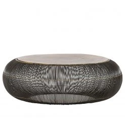 Jack & Alice Couchtisch Crossett - Aluminium / Eisen / Messing Antik / Schwarz