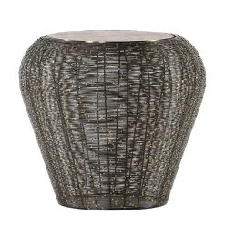 Jack & Alice Beistelltisch Crossett III - Aluminium / Eisen / Messing Antik / Schwarz