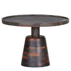 Naturoo Beistelltisch Brookwood VI - Echtsteinfurnier / Sheesham massiv - Sheesham / Sheesham Blaugrau