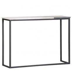 Jack & Alice Konsolentisch Daggett - Marmor / Metall - Marmor Schwarz / Marmor Weiß