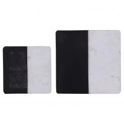 Jack & Alice Beistelltisch Daggett I (2er-Set) - Marmor / Metall - Marmor Schwarz / Marmor Weiß -Wohnzimmermöbel boutique en ligne 1000211415 200504 13491500035 DETAILS P000000001000211415