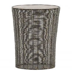 Jack & Alice Beistelltisch Crossett II - Aluminium / Eisen / Messing Antik / Schwarz