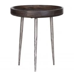 Red Living Beistelltisch Brookwood X - Mango massiv / Metall - Mango Schwarz / Silber