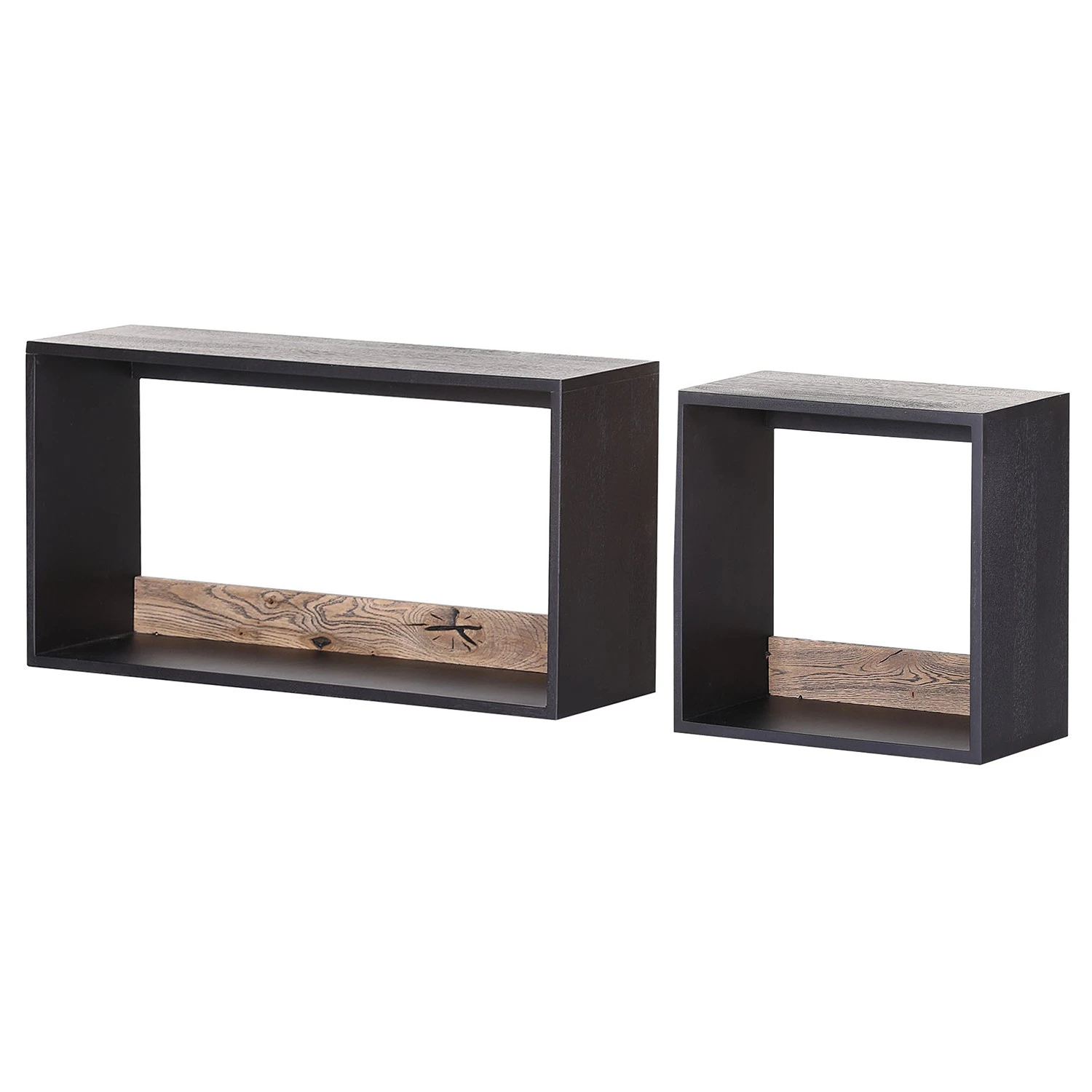 Red Living Wandregal Bayamon (2er-Set) - Eiche & Akazie massiv - Akazie Schwarz / Eiche 1 Red Living Wandregal Bayamon (2er-Set) - Eiche & Akazie massiv - Akazie Schwarz / Eiche