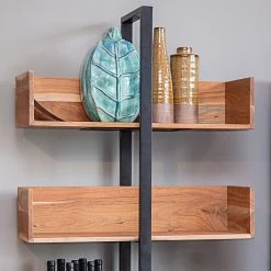 Red Living Regal Toome II - Akazie massiv / Metall - Akazie / Schwarz -Wohnzimmermöbel boutique en ligne 1000211445 200504 13494000162 DETAILS P000000001000211445