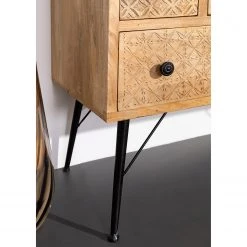 Red Living Kommode Latta - Mango massiv / Metall - Mango / Schwarz 16 Red Living Kommode Latta - Mango massiv / Metall - Mango / Schwarz -Wohnzimmermöbel boutique en ligne 1000211450 220316 032 DETAILS P000000001000211450