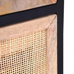Red Living Kommode Lexham II - Mango massiv / Rattan - Mango / Mango Schwarz -Wohnzimmermöbel boutique en ligne 1000211484 200504 13495500285 DETAILS P000000001000211484