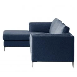 Studio Copenhagen Ecksofa COSO Classic+ mit Longchair - Webstoff Inze: Blau - Breite: 287 cm - Longchair davorstehend links - Chrom glänzend -Wohnzimmermöbel boutique en ligne 1000211866 200811 17012100466 DETAILS P000000001000211866