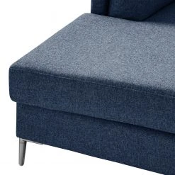 Studio Copenhagen Ecksofa COSO Classic+ mit Longchair - Webstoff Inze: Blau - Breite: 287 cm - Longchair davorstehend links - Chrom glänzend -Wohnzimmermöbel boutique en ligne 1000211866 200811 17012500475 DETAILS P000000001000211866