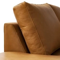 Studio Copenhagen Wohnlandschaft COSO Classic+ - Echtleder Taru: Hellbraun - Longchair davorstehend rechts / Ottomane links - Bettkasten - Chrom glänzend -Wohnzimmermöbel boutique en ligne 1000212033 200811 17221401095 DETAILS P000000001000212033