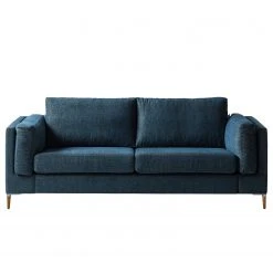Studio Copenhagen 2,5-Sitzer Sofa COSO Classic+ - Chenille Rufi: Blau - Eiche Dunkel -Wohnzimmermöbel boutique en ligne 1000212738 200825 13135200087 DETAILS P000000001000212738