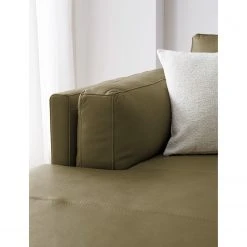 Studio Copenhagen Ecksofa COSO Classic+ mit Longchair - Echtleder Taru: Olivgrün - Breite: 287 cm - Longchair davorstehend links - Eiche Dunkel -Wohnzimmermöbel boutique en ligne 1000212812 201008 13334800131 DETAILS P000000001000212812