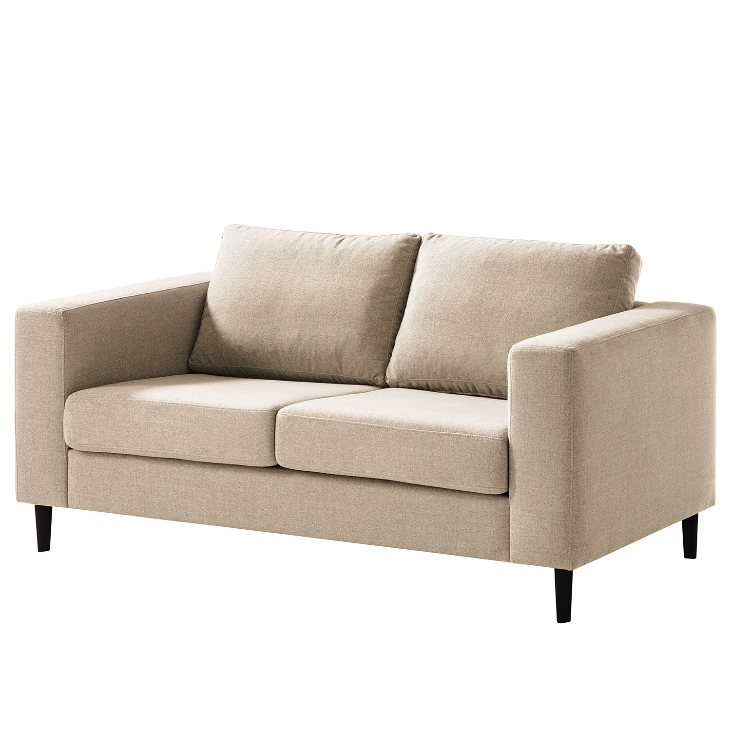Studio Copenhagen 2-Sitzer Sofa COSO Classic - Webstoff Milan: Beige - Buche 1 Studio Copenhagen 2-Sitzer Sofa COSO Classic - Webstoff Milan: Beige - Buche