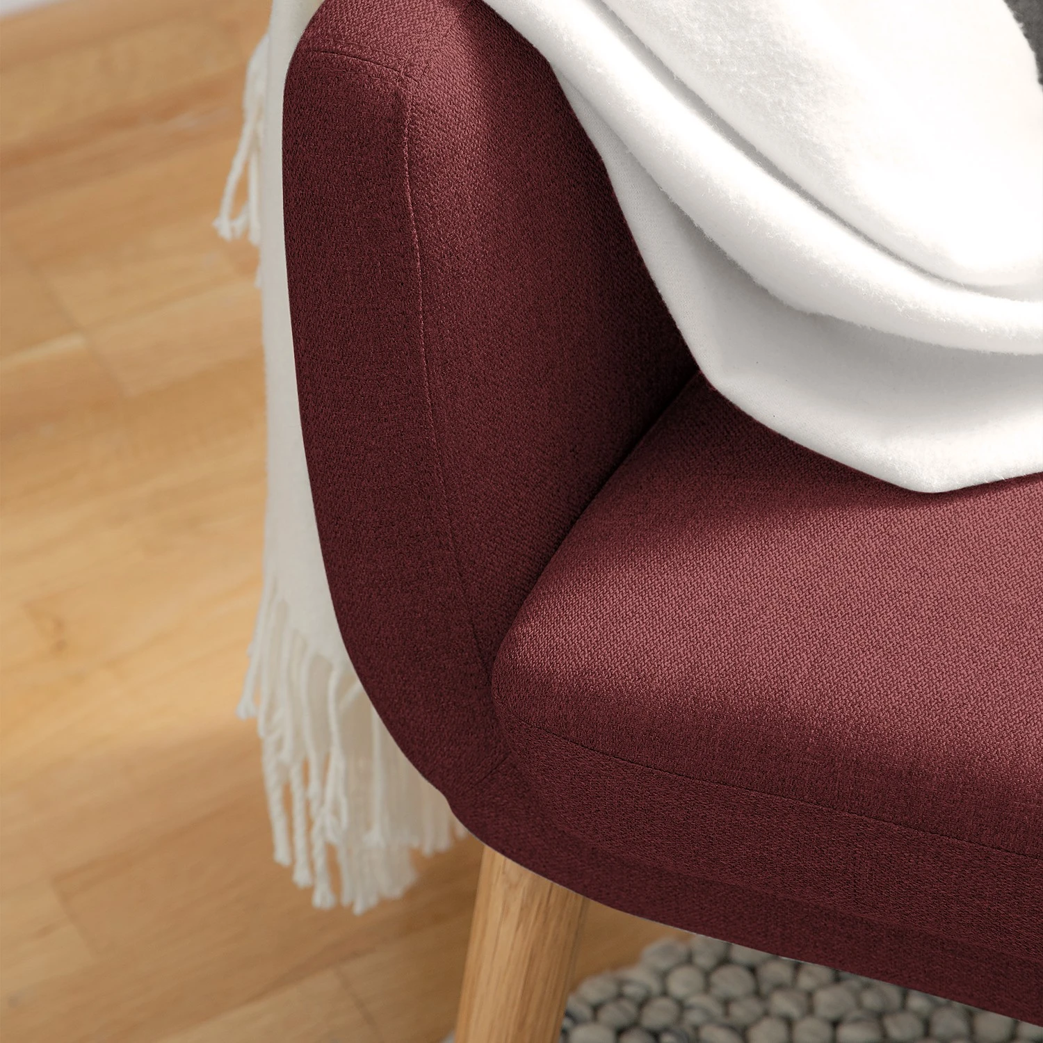 Mørteens Sessel Nicholas - Webstoff - Dunkelrot 13 Mørteens Sessel Nicholas - Webstoff - Dunkelrot – Bild 13