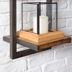 Ars manufacti Wandregal-Set Manchester IV (6-teilig) - Akazie massiv / Metall - Akazie / Anthrazit -Wohnzimmermöbel boutique en ligne 1000213200 200527 13210400031 DETAILS P000000001000213200